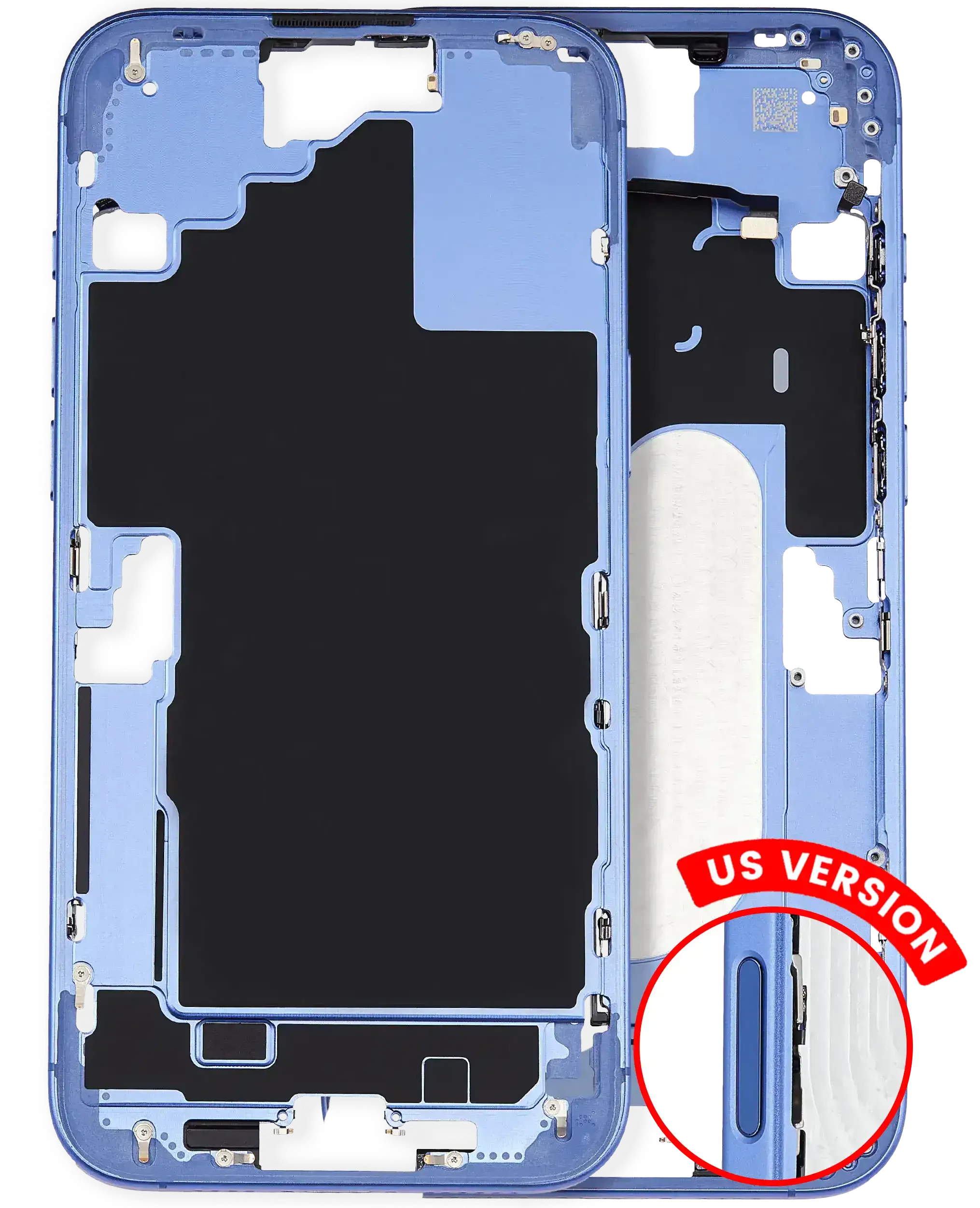 Mid-Frame Housing W/ Small Parts For iPhone 16 Plus (US Version) (Pull) (Ultramarine)