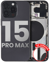 Back Housing W/ Small Parts For iPhone 15 Pro Max (US Version) (Pull) (Black Titanium)