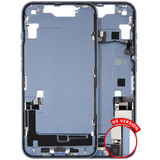 Mid-Frame Housing W/ Charging Port Flex & Small Parts For iPhone 14 (US Version) (Pull (Blue)
