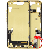 Mid-Frame Housing W/ Charging Port Flex & Small Parts For iPhone 14 (US Version) (Pull) (Yellow)