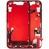 Mid-Frame Housing W/ Charging Port Flex & Small Parts For iPhone 14 (US Version) (Pull) (Red)