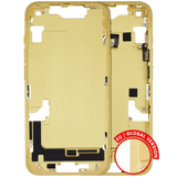 Mid-Frame Housing W/ Small Parts For iPhone 14 (EU / Global Version) (Pull) (Yellow)