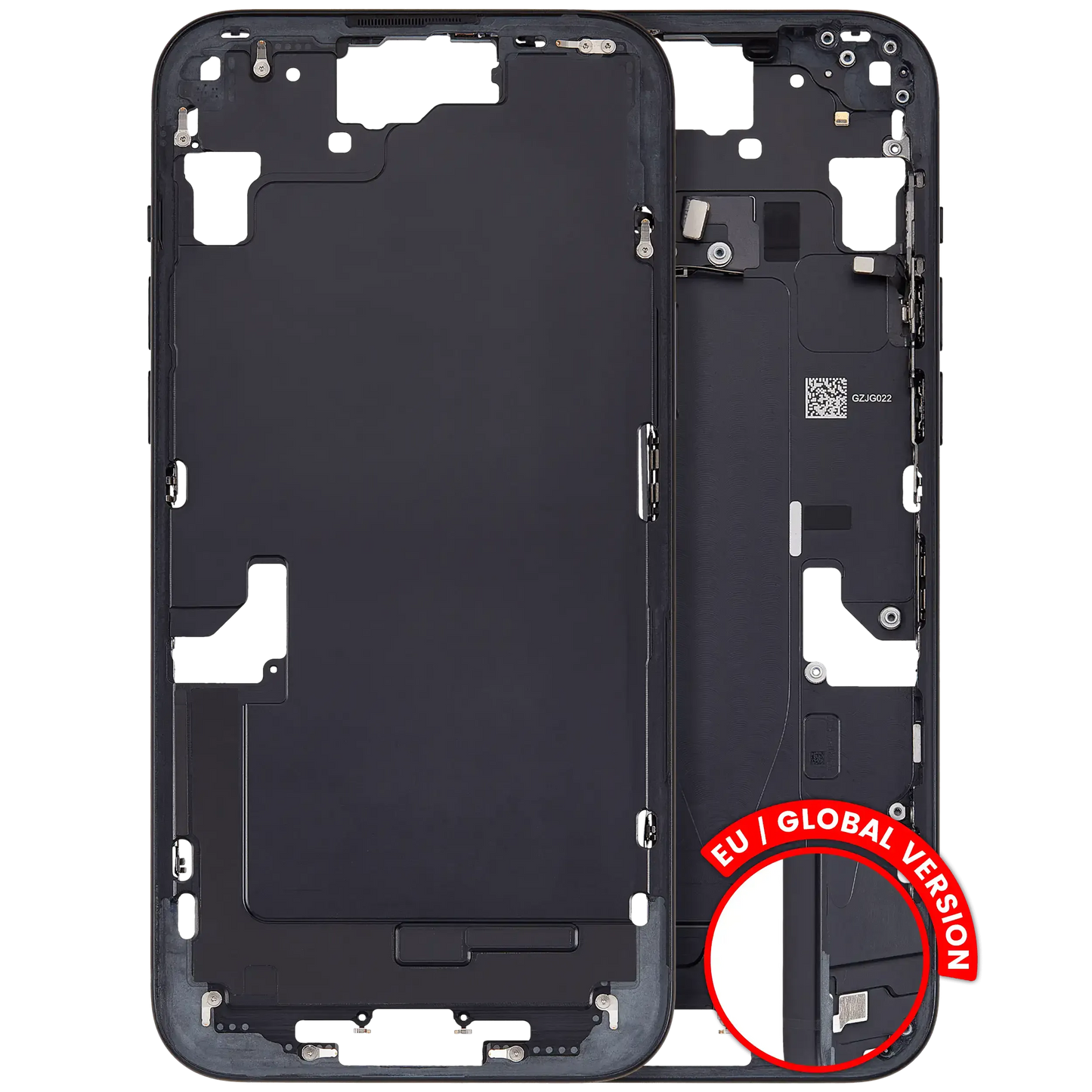 Mid-Frame Housing W/ Small Parts For iPhone 15 Plus (EU / Global Version) (Pull) (Black)