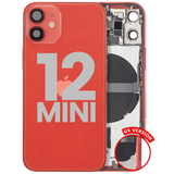 Back Housing W/ Small Parts For iPhone 12 Mini (US Version) (Pull) (Red)