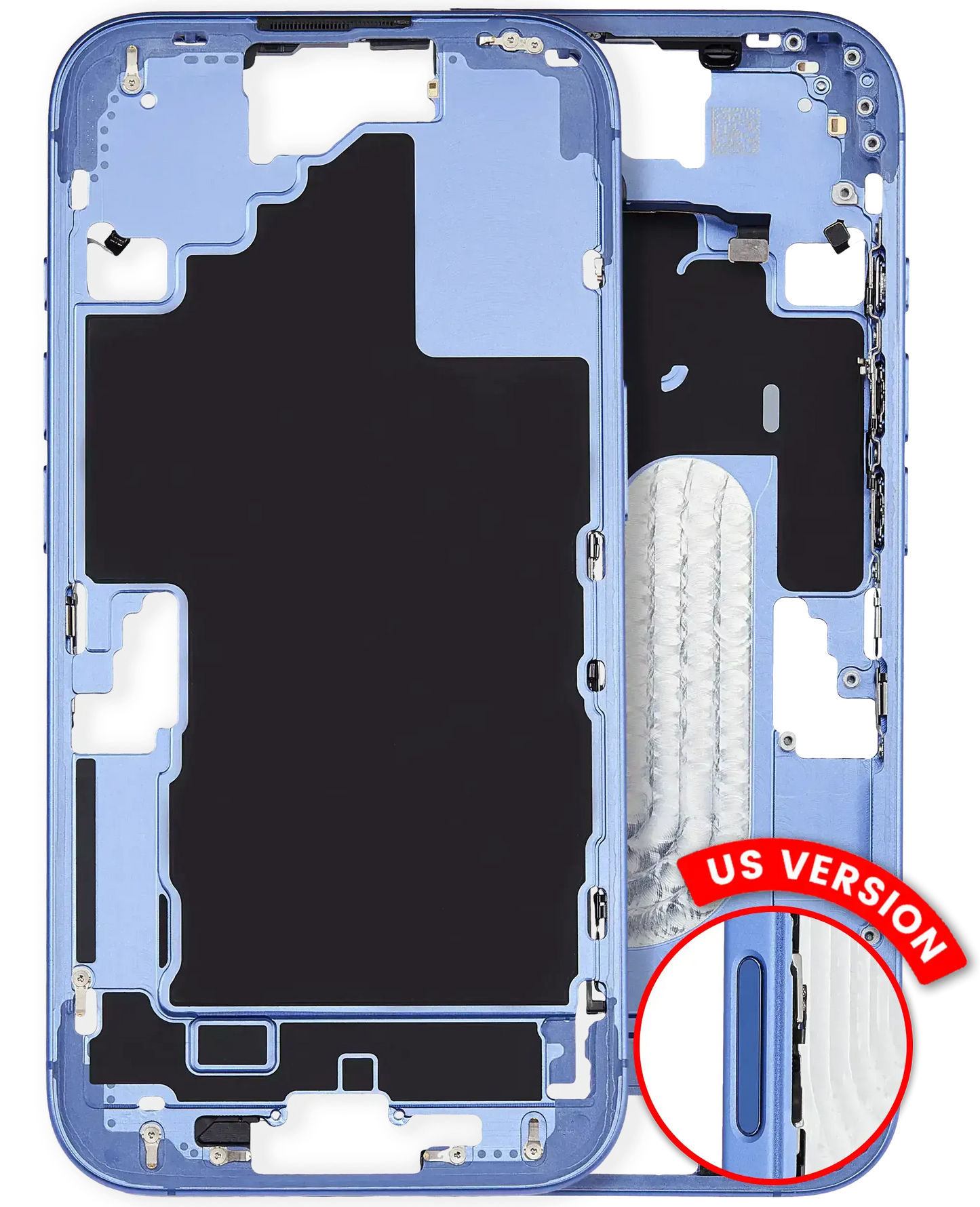 Mid-Frame Housing W/ Small Parts For iPhone 16 (US Version) (Pull) (Ultramarine)