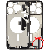 Mid-Frame Housing W/ Charging Port Flex & Small Parts For iPhone 15 Pro Max (US Version) (Pull) (Black Titanium)