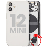 Back Housing W/ Small Parts For iPhone 12 Mini (US Version) (Pull) (White)