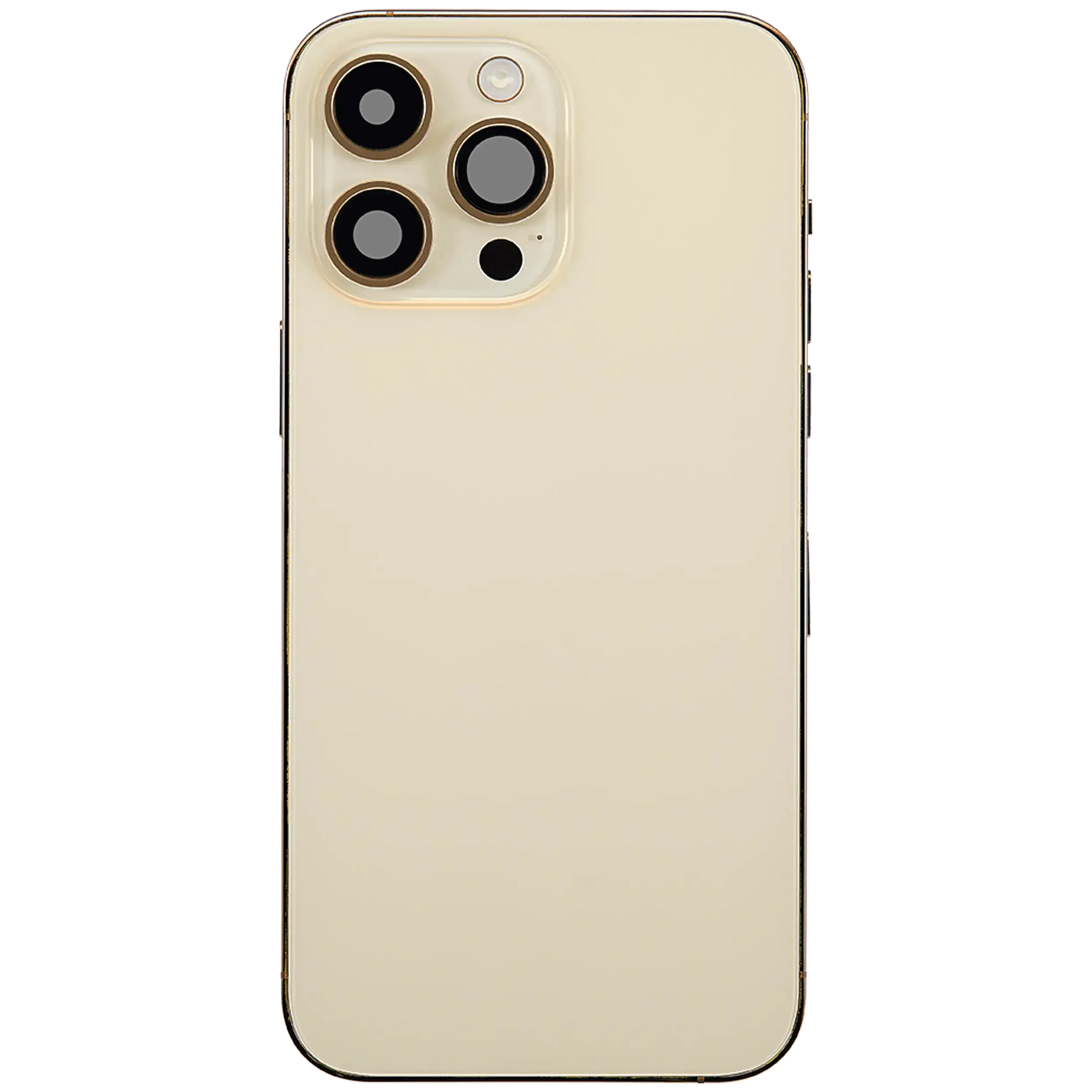 Back Housing W/ Charging Port Flex & Small Parts For iPhone 14 Pro Max (US Version) (Pull) (Gold)