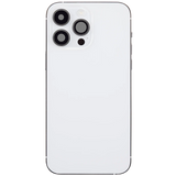Back Housing W/ Charging Port Flex & Small Parts For iPhone 14 Pro Max (US Version) (Pull) (Silver)