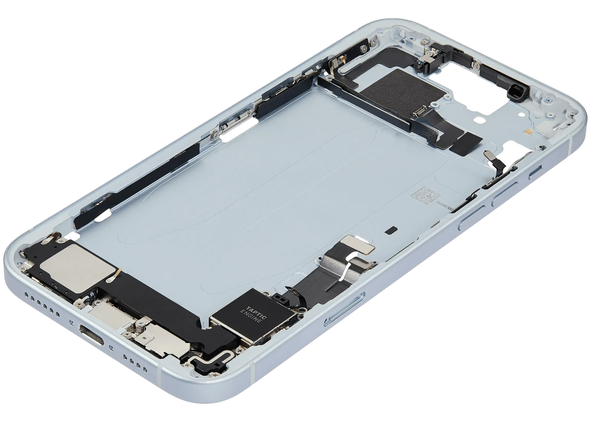 Mid-Frame Housing W/ Charging Port Flex & Small Parts For iPhone 15 Plus (EU / Global Version) (Pull) (Blue)