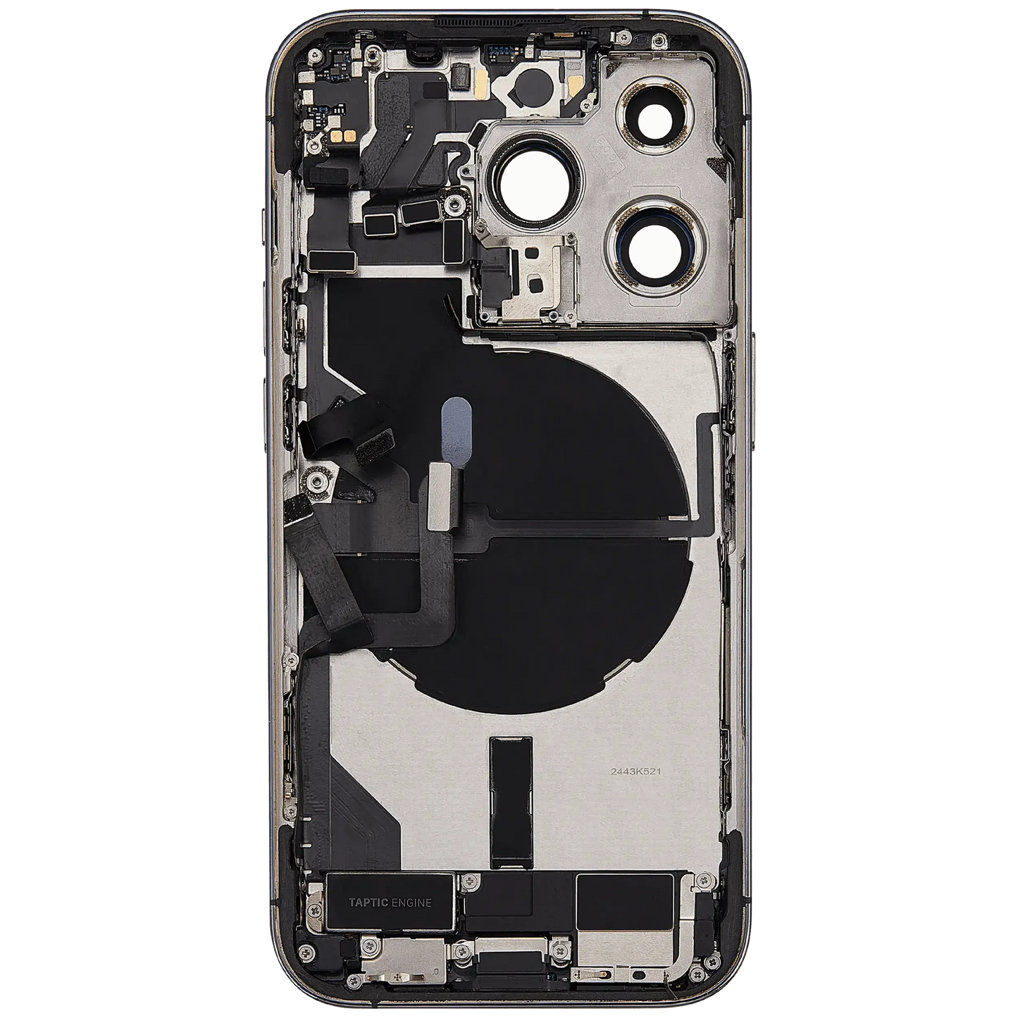 Back Housing W/ Charging Port Flex & Small Parts For iPhone 14 Pro (US Version) (Pull) (Deep Purple)
