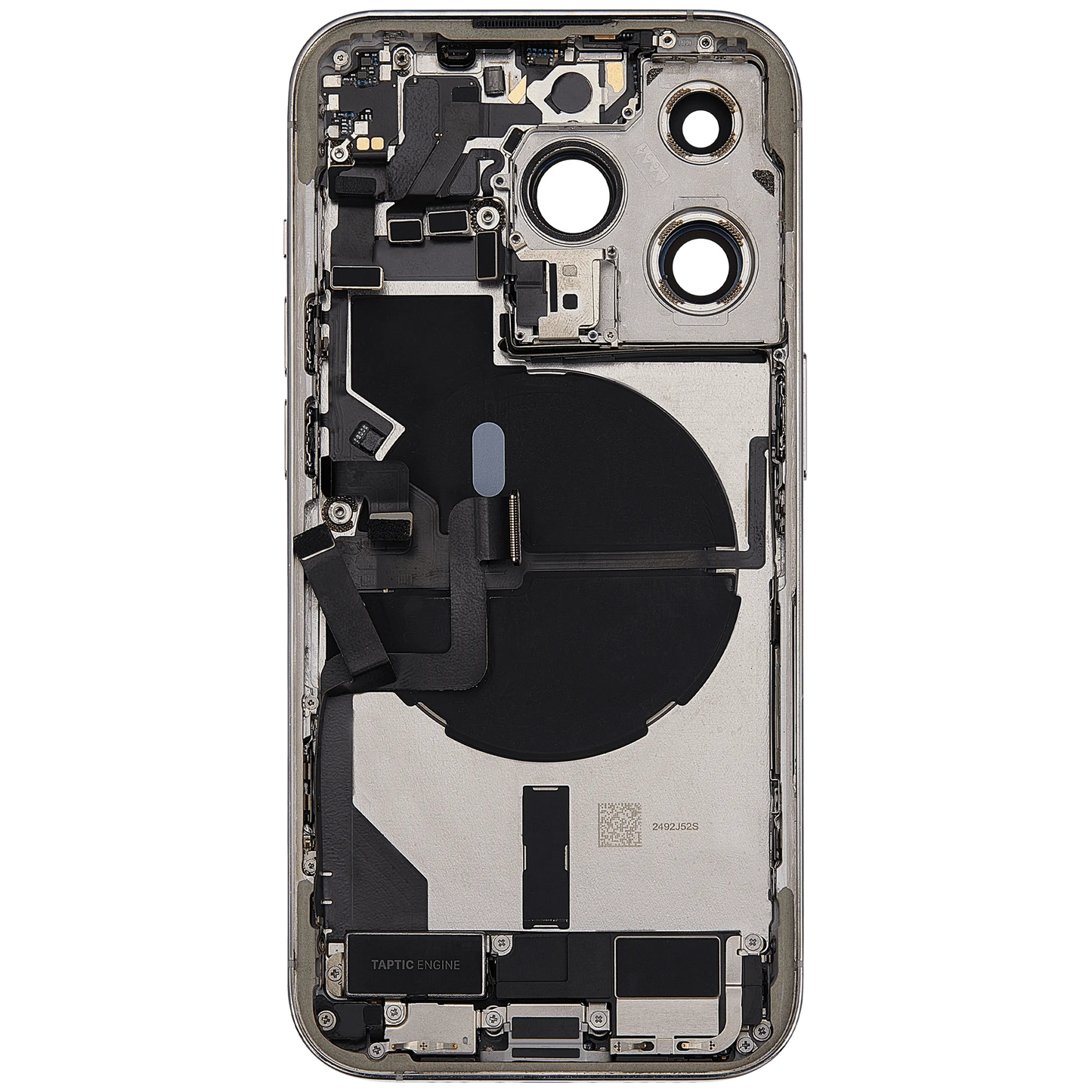 Back Housing W/ Charging Port Flex & Small Parts For iPhone 14 Pro (US Version) (Pull) (Silver)