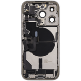Back Housing W/ Charging Port Flex & Small Parts For iPhone 14 Pro (US Version) (Pull) (Silver)