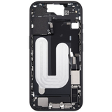 Mid-Frame Housing W/ Charging Port Flex & Small Parts For iPhone 16 (US Version) (Pull) (Black)