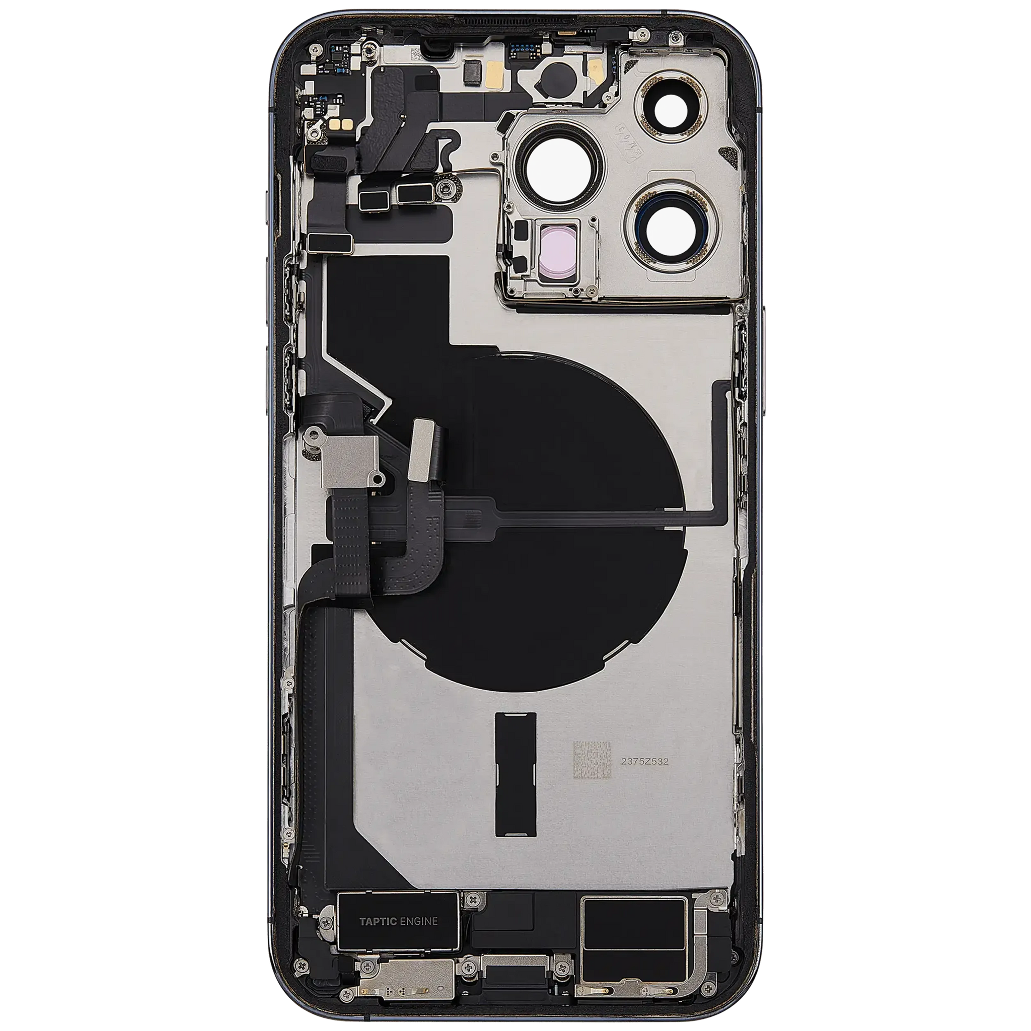 Back Housing W/ Charging Port Flex & Small Parts For iPhone 14 Pro Max (US Version) (Pull) (Deep Purple)