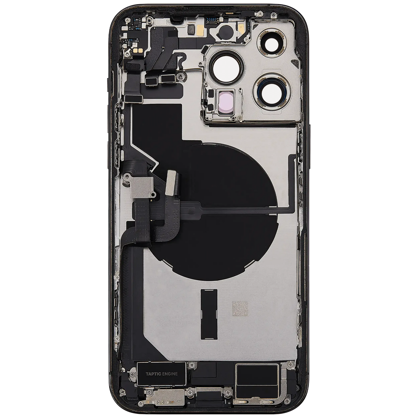 Back Housing W/ Charging Port Flex & Small Parts For iPhone 14 Pro Max (US Version) (Pull) (Space Black)