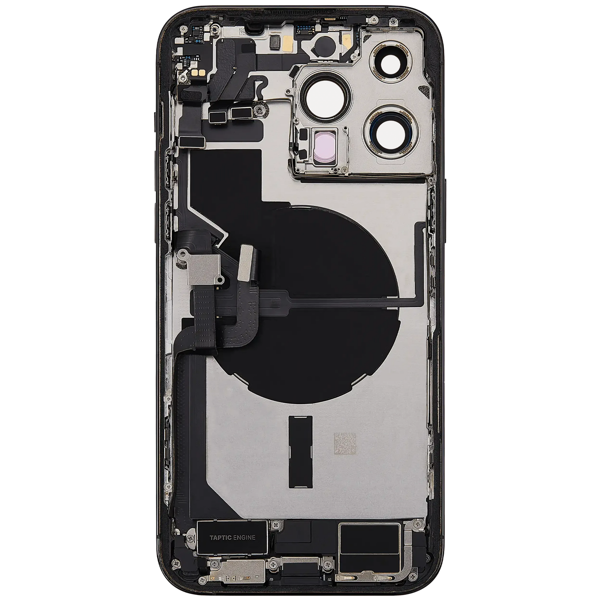Back Housing W/ Charging Port Flex & Small Parts For iPhone 14 Pro Max (US Version) (Pull) (Space Black)
