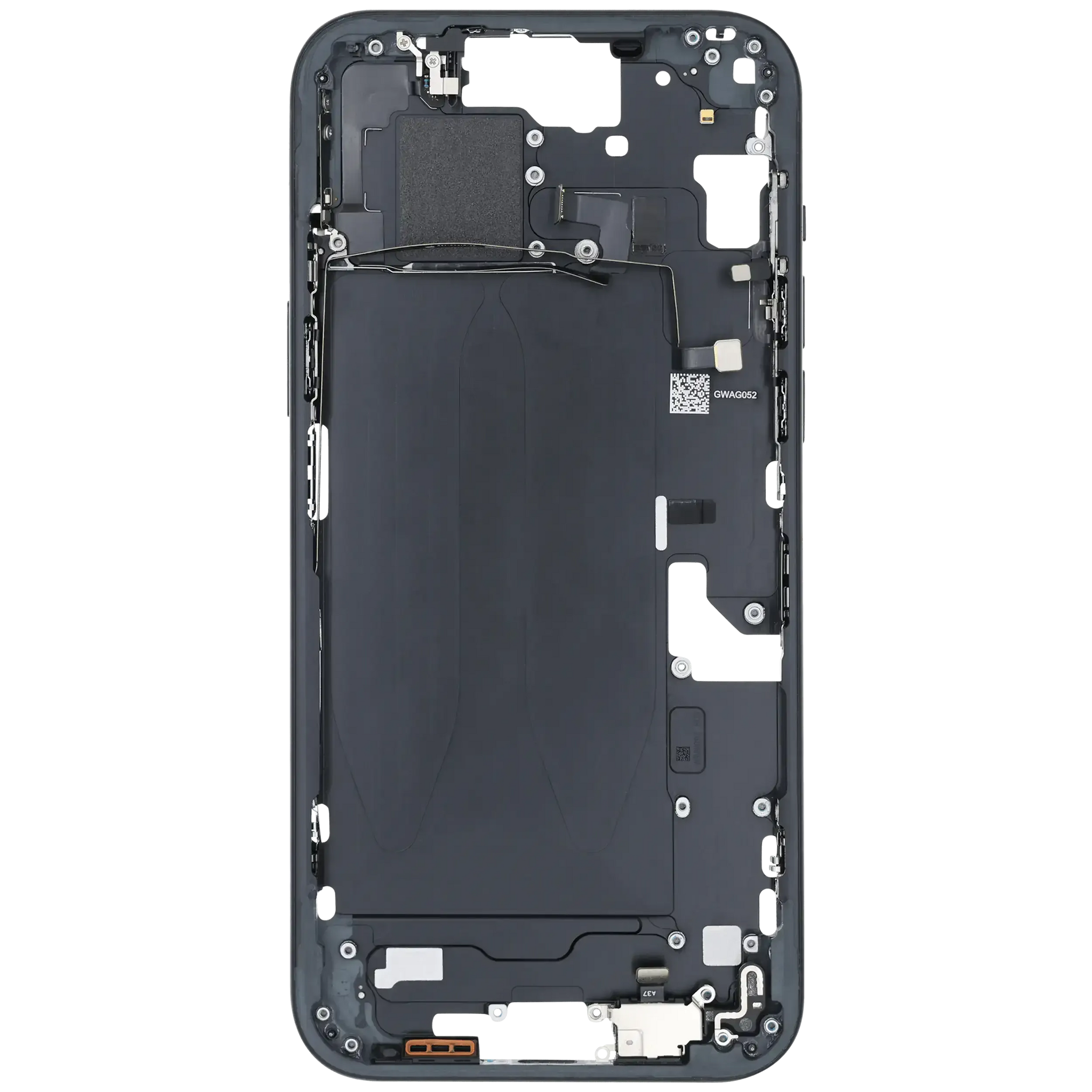 Mid-Frame Housing W/ Small Parts For iPhone 15 Plus (US Version) (Pull) (Black)