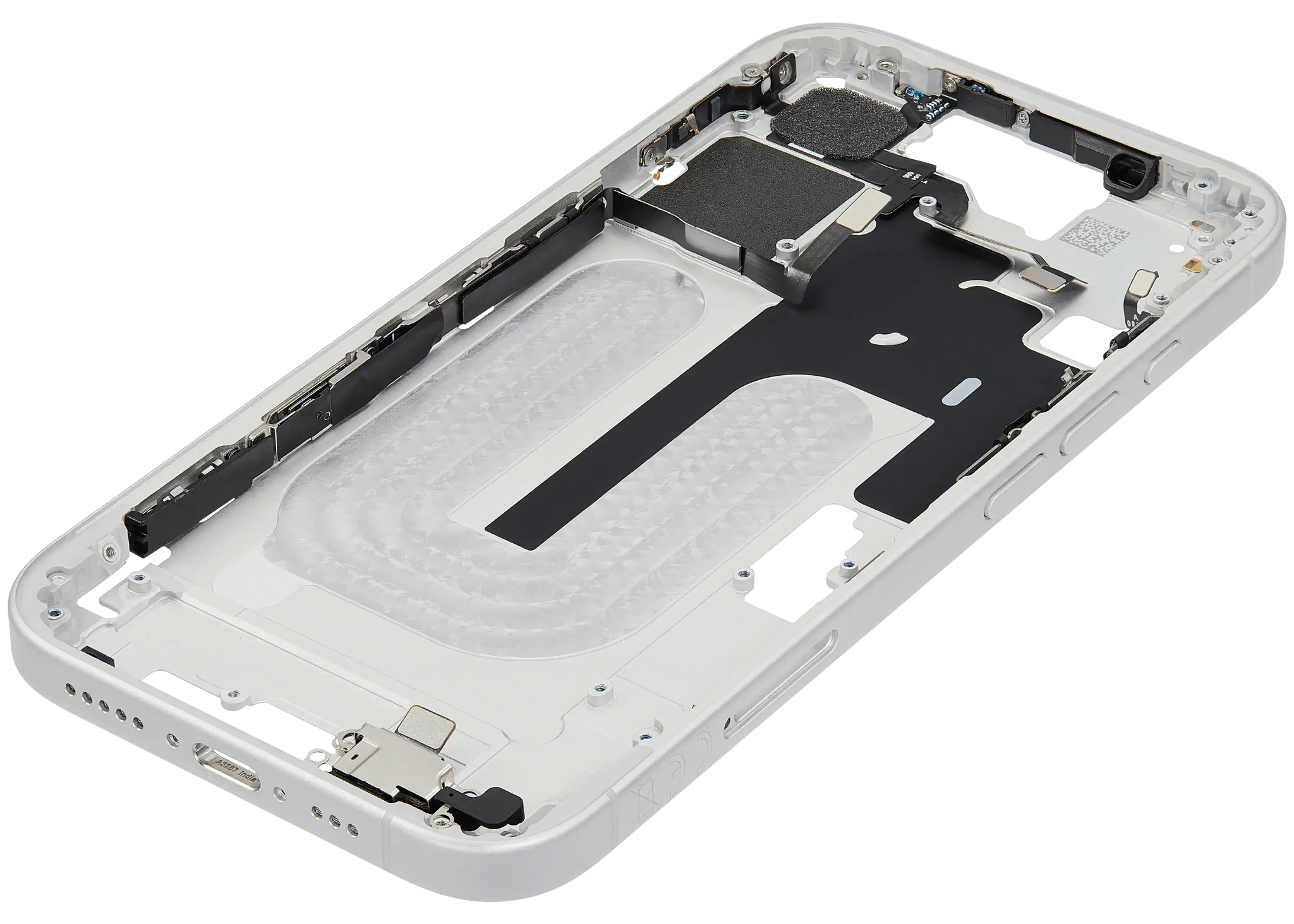 Mid-Frame Housing W/ Small Parts For iPhone 16 (EU / Global Version) (Pull) (White)