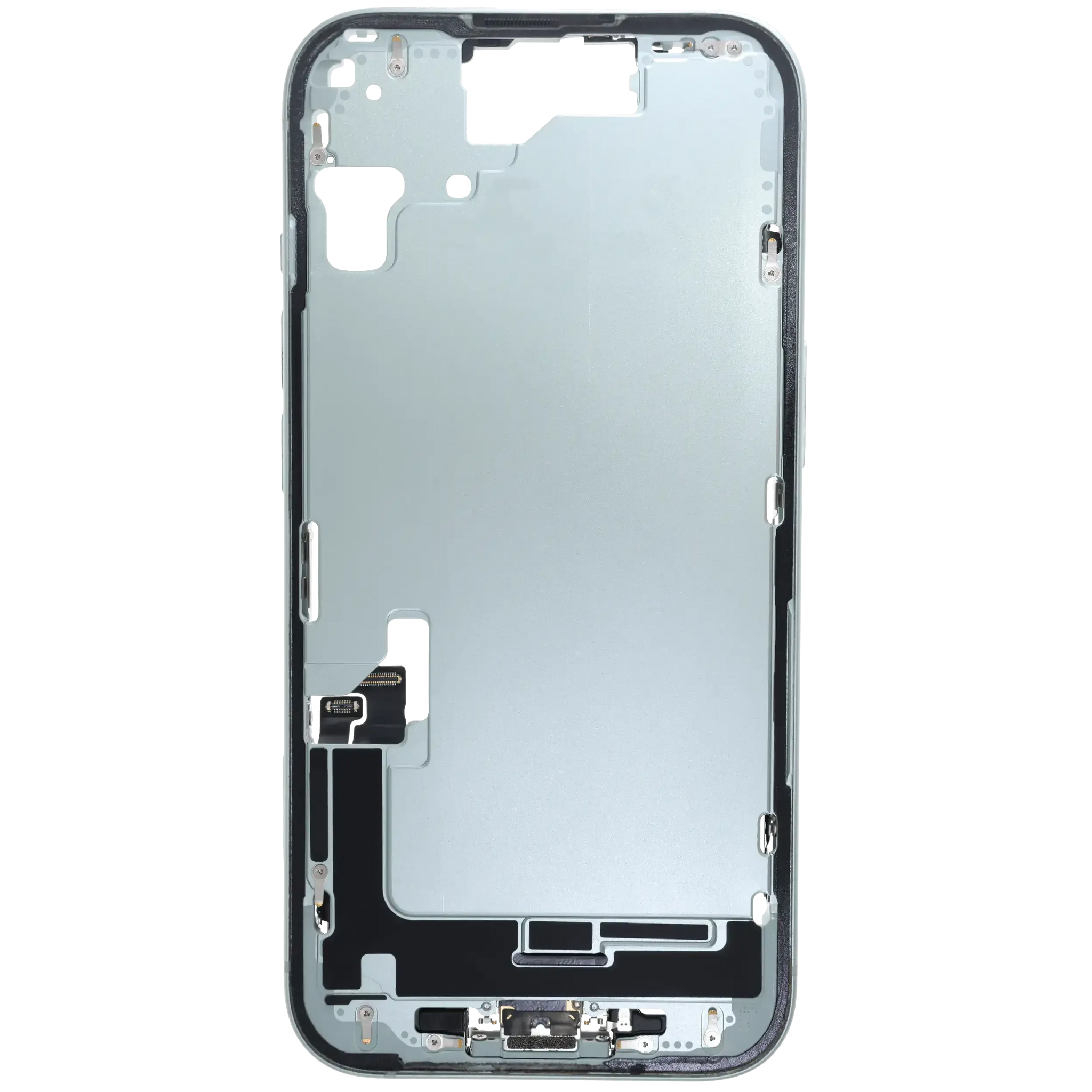 Mid-Frame Housing W/ Charging Port Flex & Small Parts For iPhone 15 (EU / Global Version) (Pull) (Green)