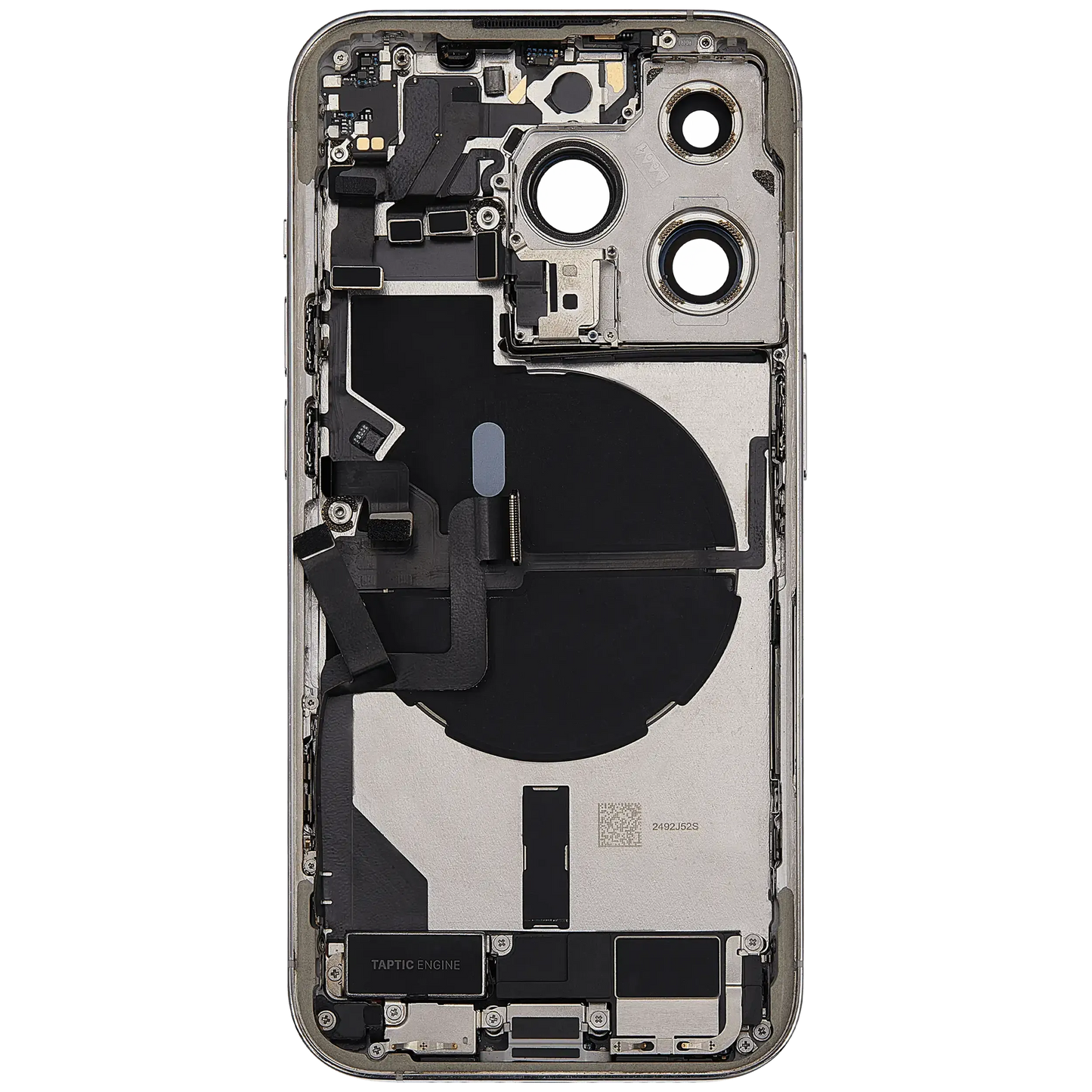 Back Housing W/ Charging Port Flex & Small Parts For iPhone 14 Pro (US Version) (Pull) (Silver)