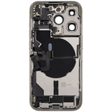 Back Housing W/ Charging Port Flex & Small Parts For iPhone 14 Pro (US Version) (Pull) (Silver)