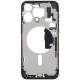 Mid-Frame Housing W/ Charging Port Flex & Small Parts For iPhone 15 Pro Max (EU / Global Version) (Pull) (Black Titanium)