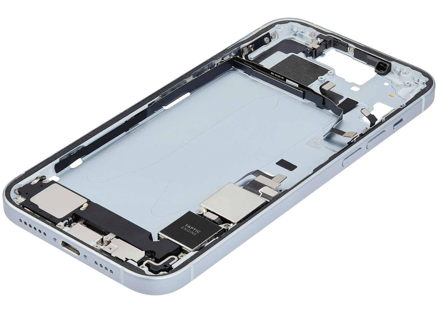Mid-Frame Housing W/ Charging Port Flex & Small Parts For iPhone 15 Plus (US Version) (Pull) (Blue)