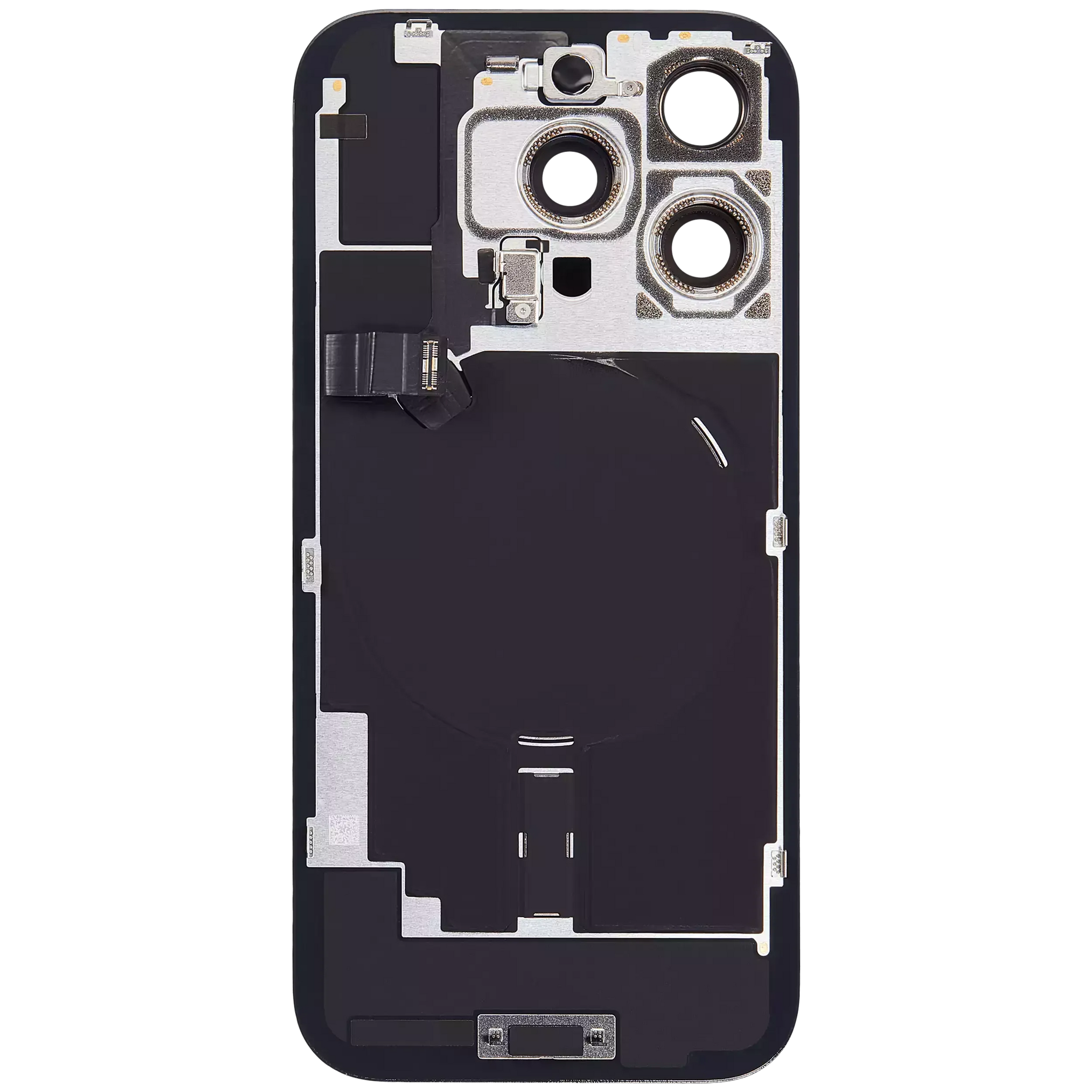 Back Glass w/ MagSafe Magnet & NFC & Flashlight Flex For iPhone 16 Pro (Pull) (Black Titanium)