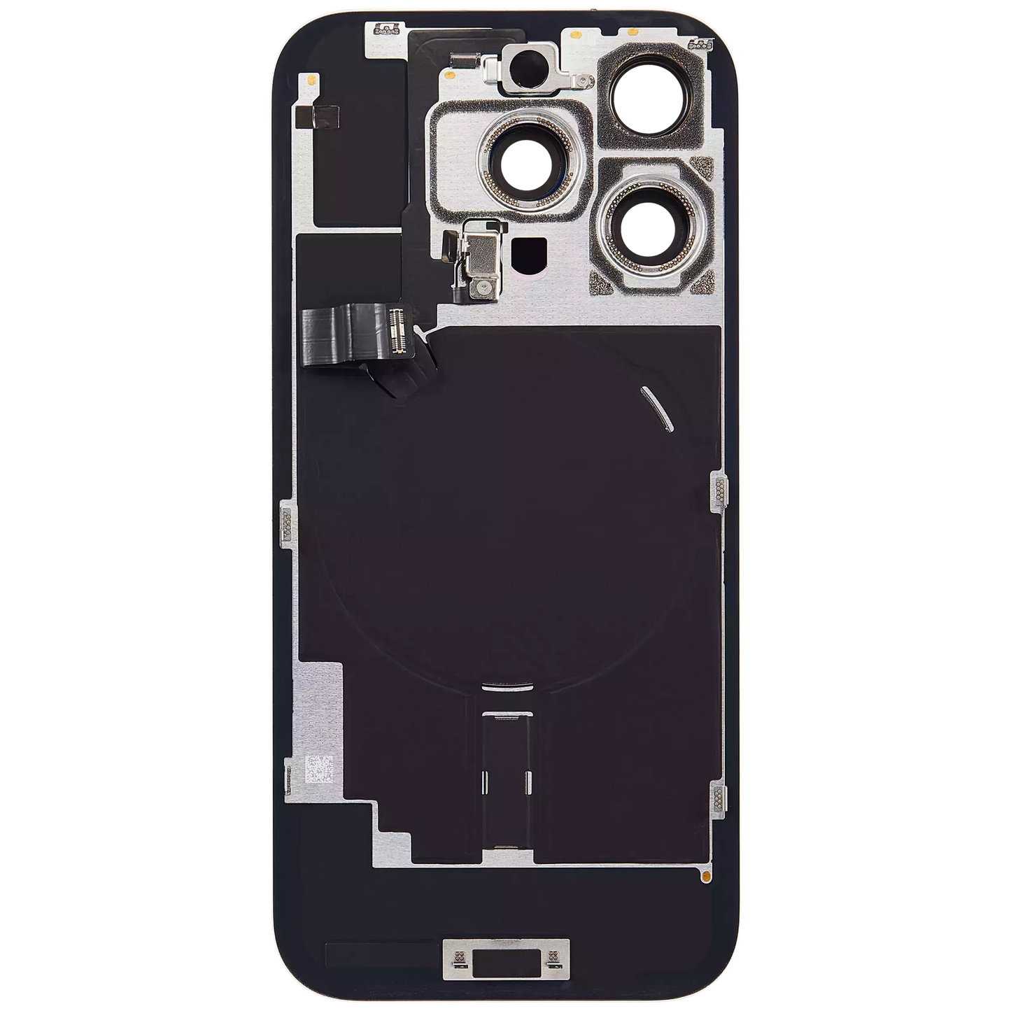 Back Glass w/ MagSafe Magnet & NFC & Flashlight Flex For iPhone 16 Pro (Pull) (White Titanium)