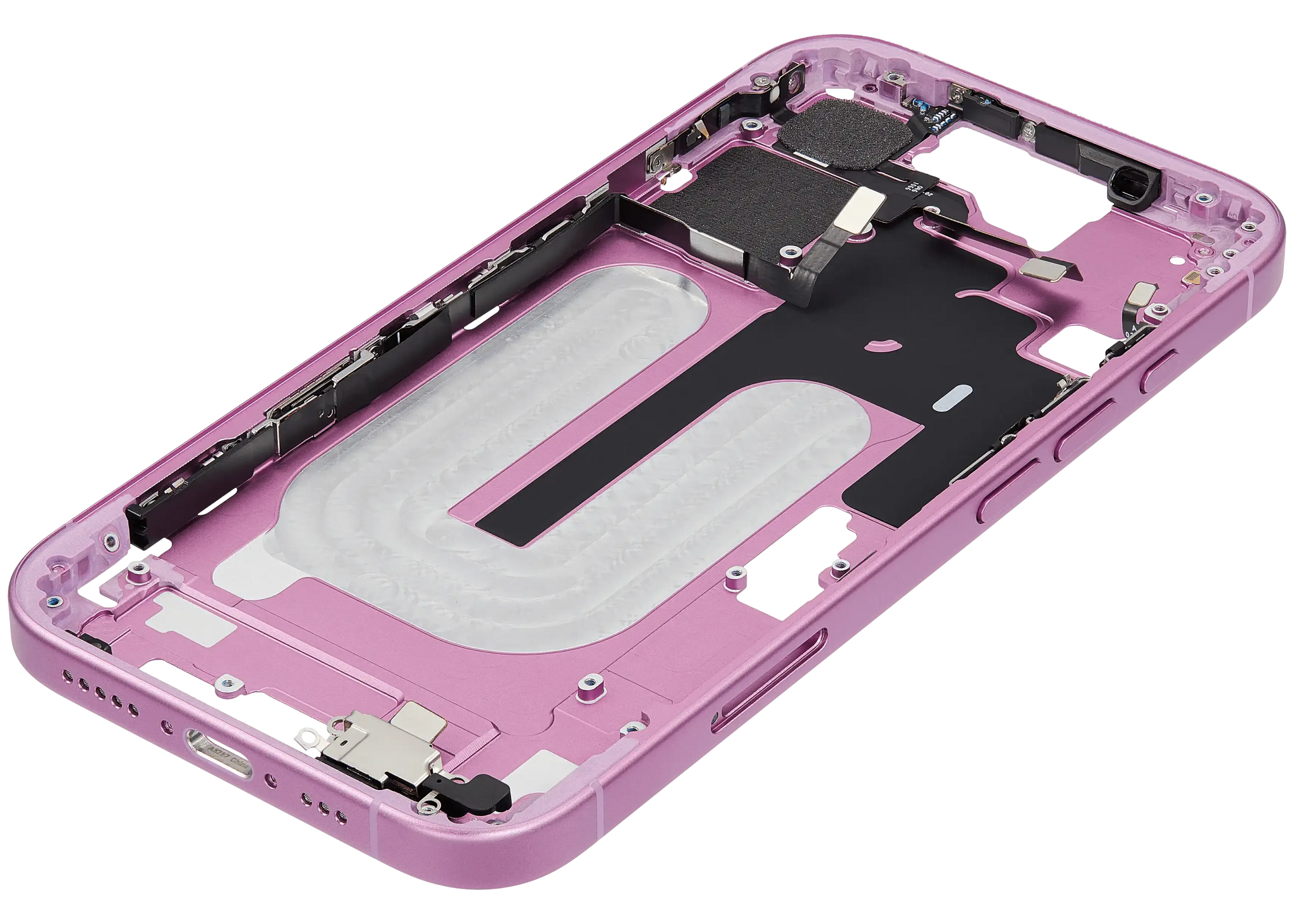 Mid-Frame Housing W/ Small Parts For iPhone 16 (EU / Global Version) (Pull) (Pink)