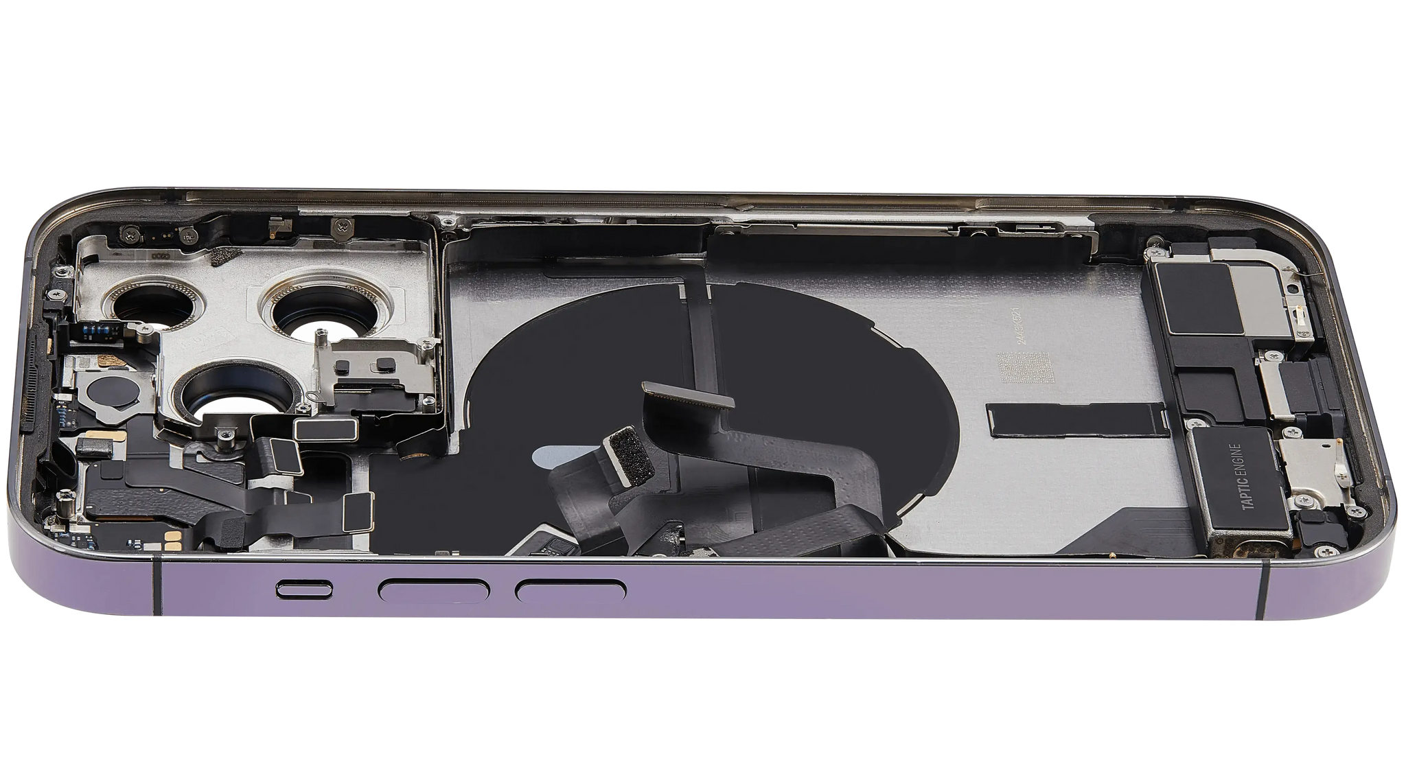 Back Housing W/ Charging Port Flex & Small Parts For iPhone 14 Pro (US Version) (Pull) (Deep Purple)