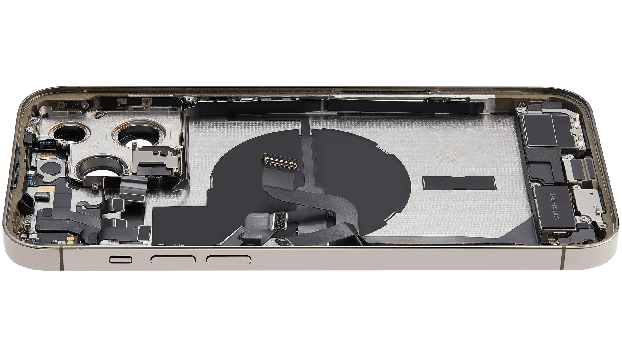 Back Housing W/ Charging Port Flex & Small Parts For iPhone 14 Pro Max (US Version) (Pull) (Gold)