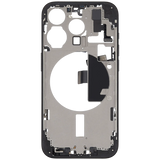 Mid-Frame Housing W/ Charging Port Flex & Small Parts For iPhone 15 Pro (US Version) (Pull) (Black Titanium)