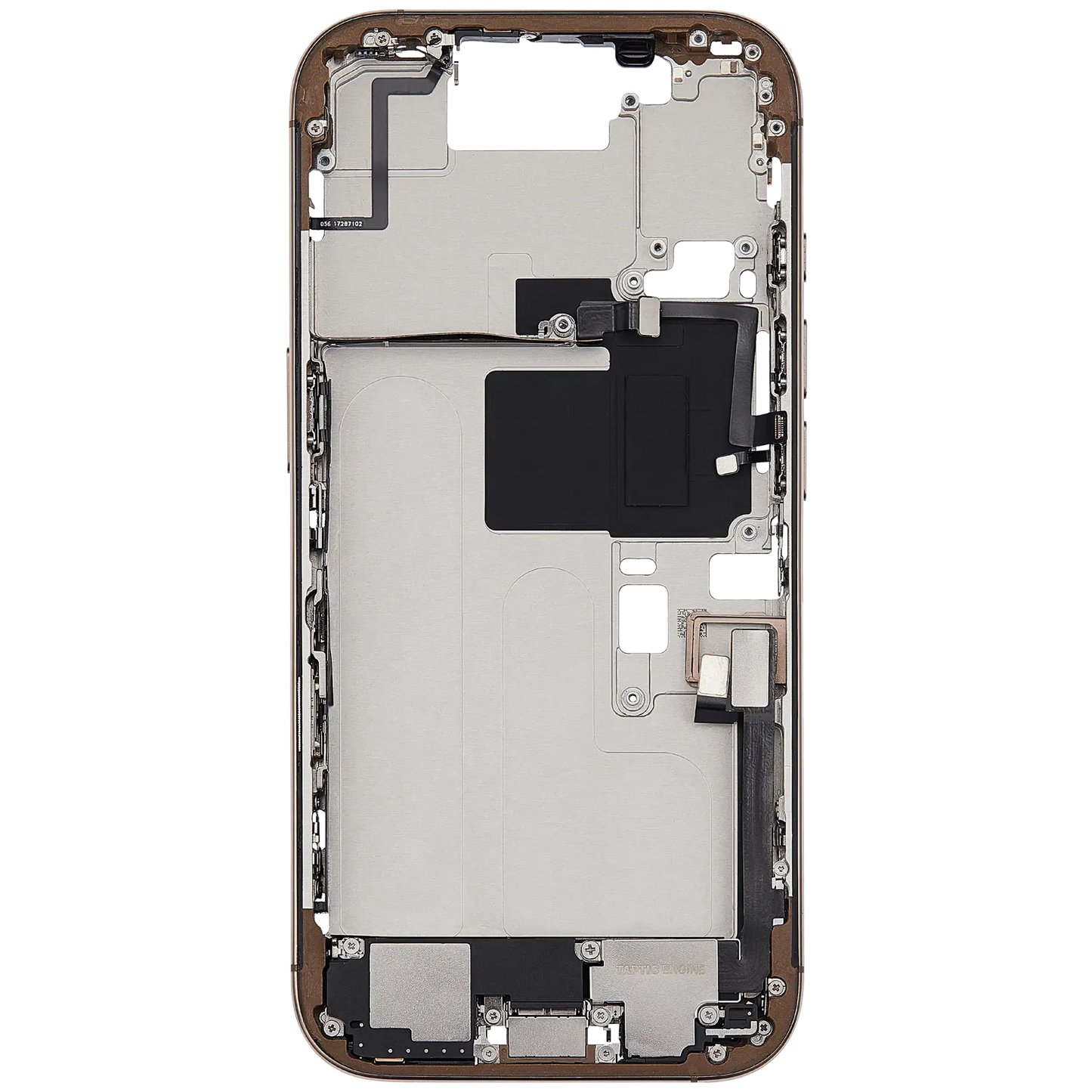 Mid-Frame Housing W/ Charging Port Flex & Small Parts For iPhone 16 Pro (EU / Global Version) (Pull) (Desert Titanium)