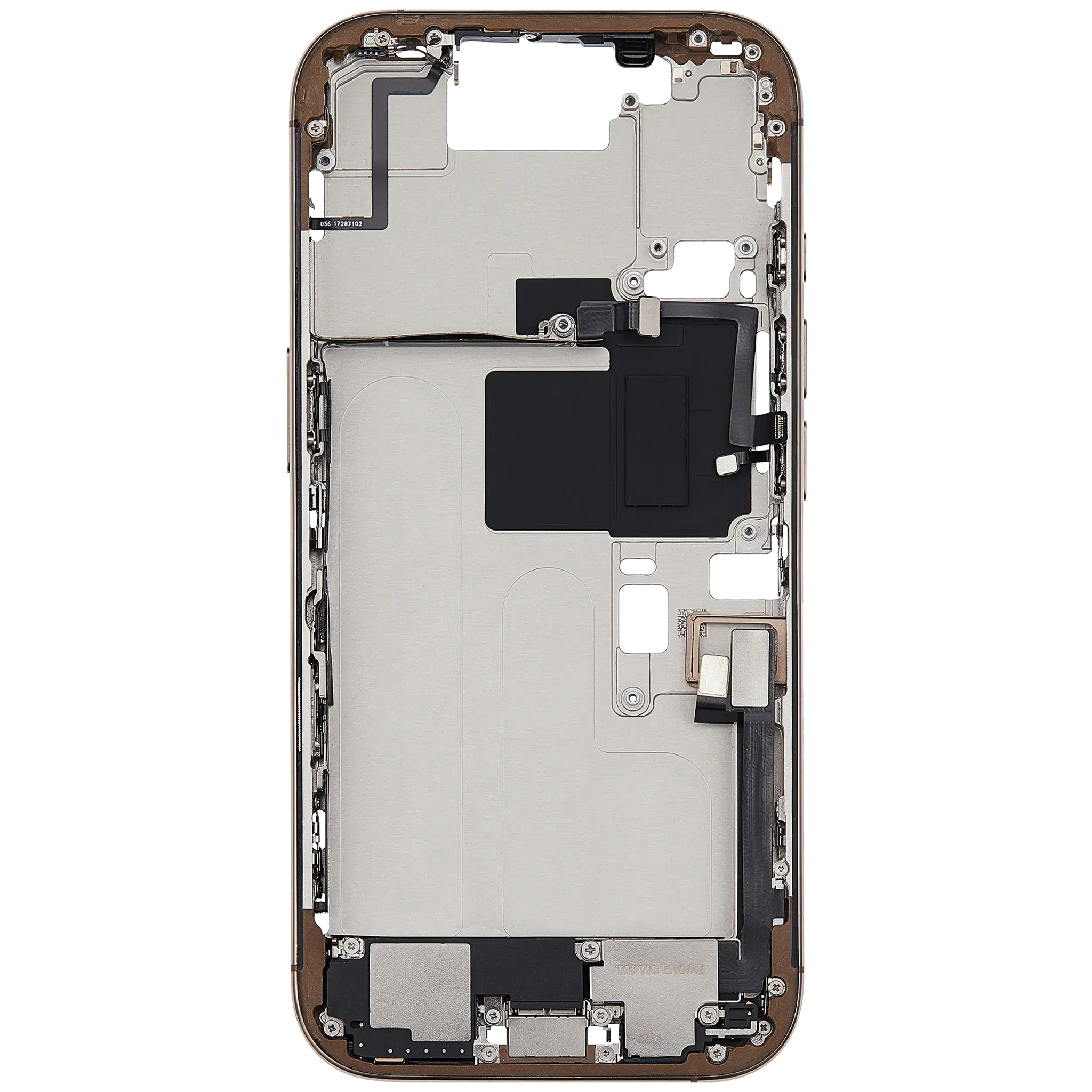 Mid-Frame Housing W/ Charging Port Flex & Small Parts For iPhone 16 Pro (EU / Global Version) (Pull) (Desert Titanium)