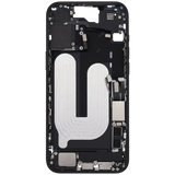 Mid-Frame Housing W/ Charging Port Flex & Small Parts For iPhone 16 Plus (US Version) (Pull) (Black)
