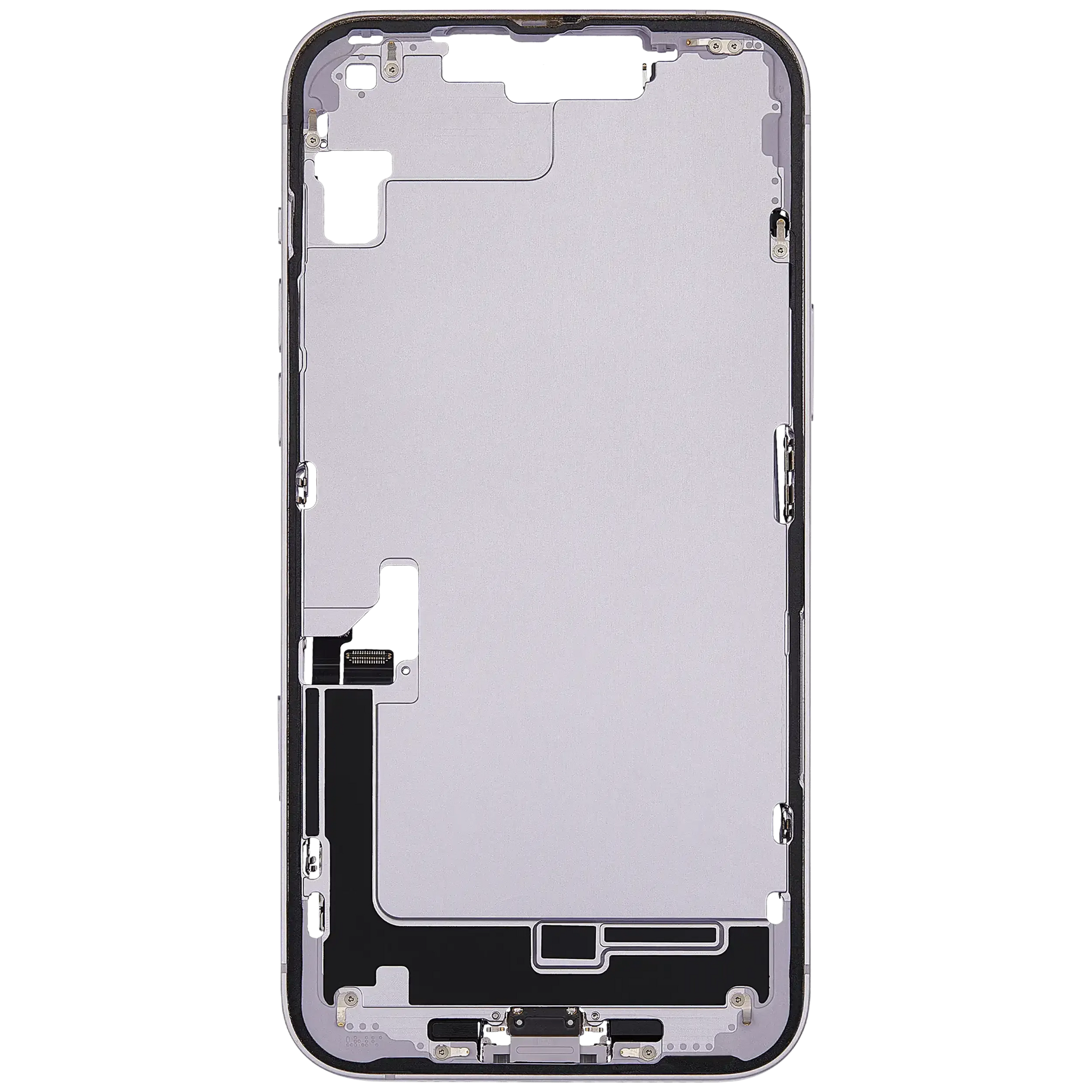 Mid-Frame Housing W/ Charging Port Flex & Small Parts For iPhone 14 Plus (EU / Global Version) (Pull) (Purple)
