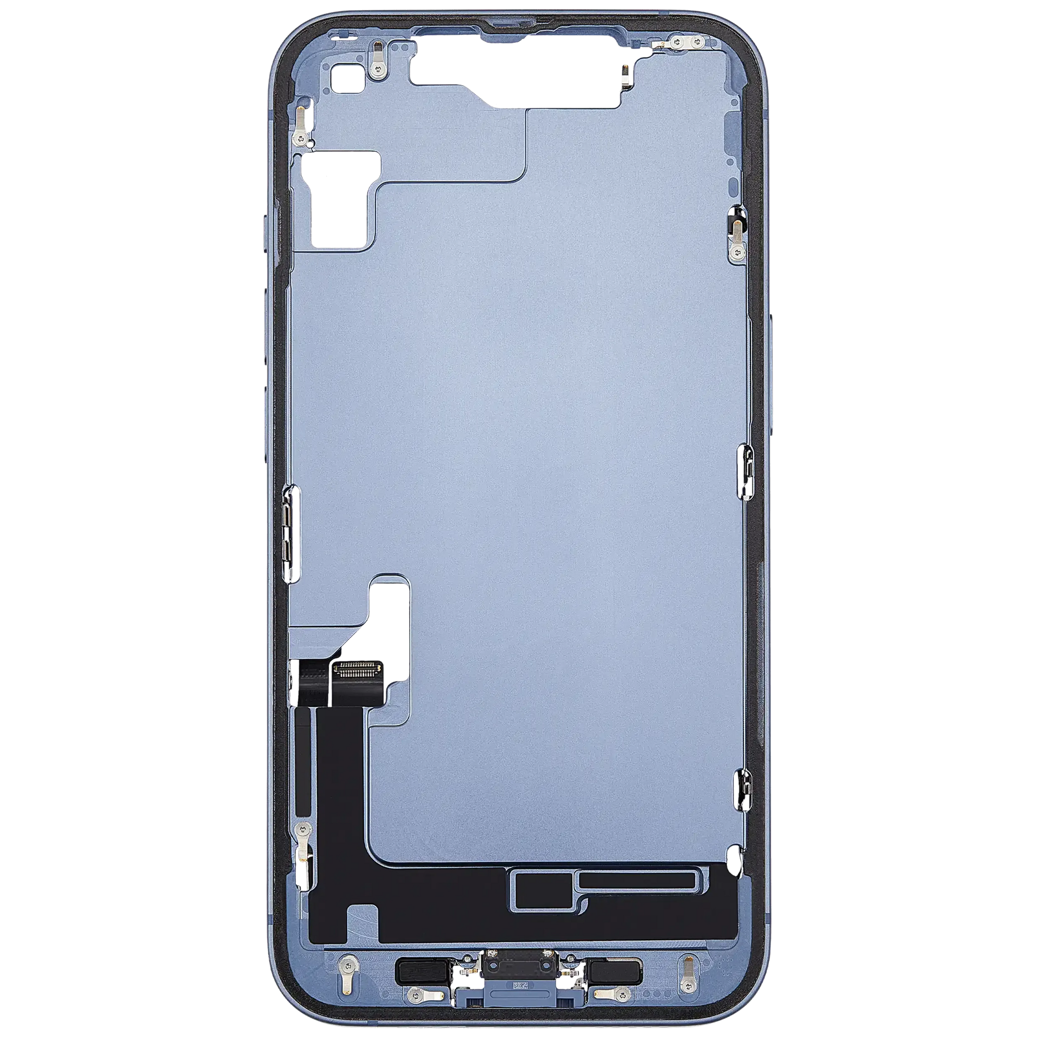 Mid-Frame Housing W/ Small Parts For iPhone 14 (EU / Global Version) (Pull) (Blue)