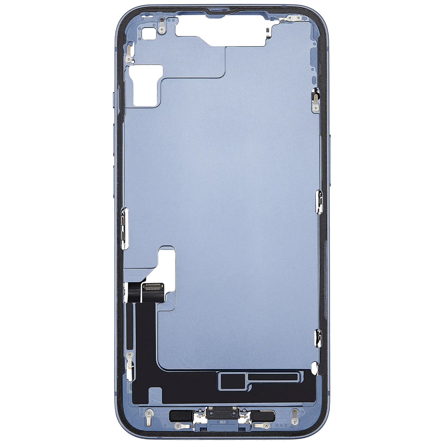 Mid-Frame Housing W/ Charging Port Flex & Small Parts For iPhone 14 (EU / Global Version) (Pull) (Blue)