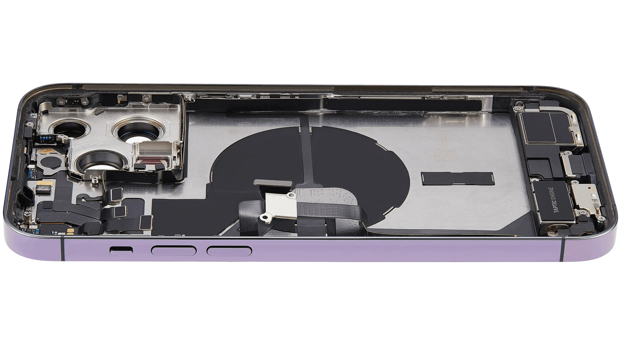 Back Housing W/ Charging Port Flex & Small Parts For iPhone 14 Pro Max (US Version) (Pull) (Deep Purple)