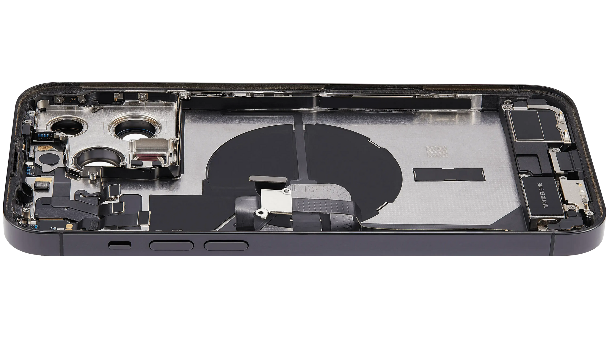 Back Housing W/ Charging Port Flex & Small Parts For iPhone 14 Pro Max (US Version) (Pull) (Space Black)