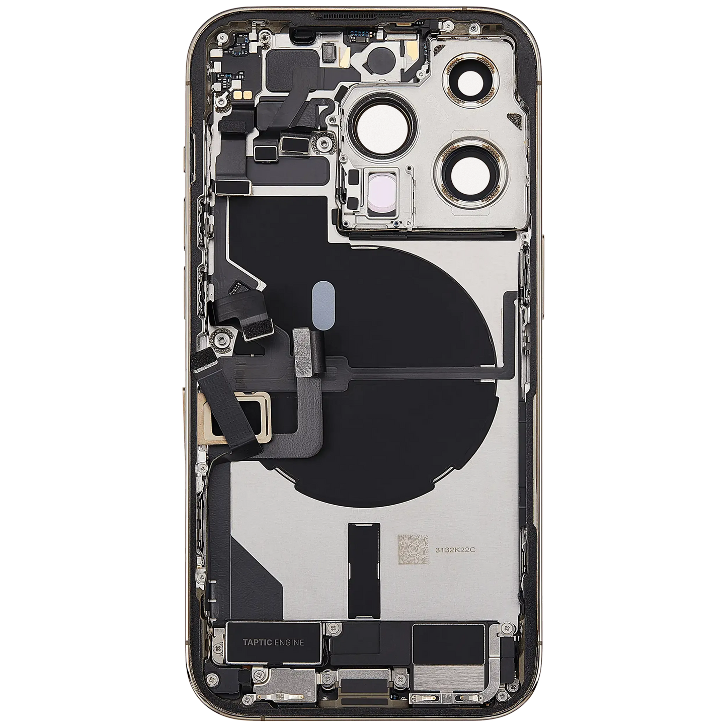 Back Housing W/ Charging Port Flex & Small Parts For iPhone 14 Pro (EU / Global Version) (Pull) (Gold)
