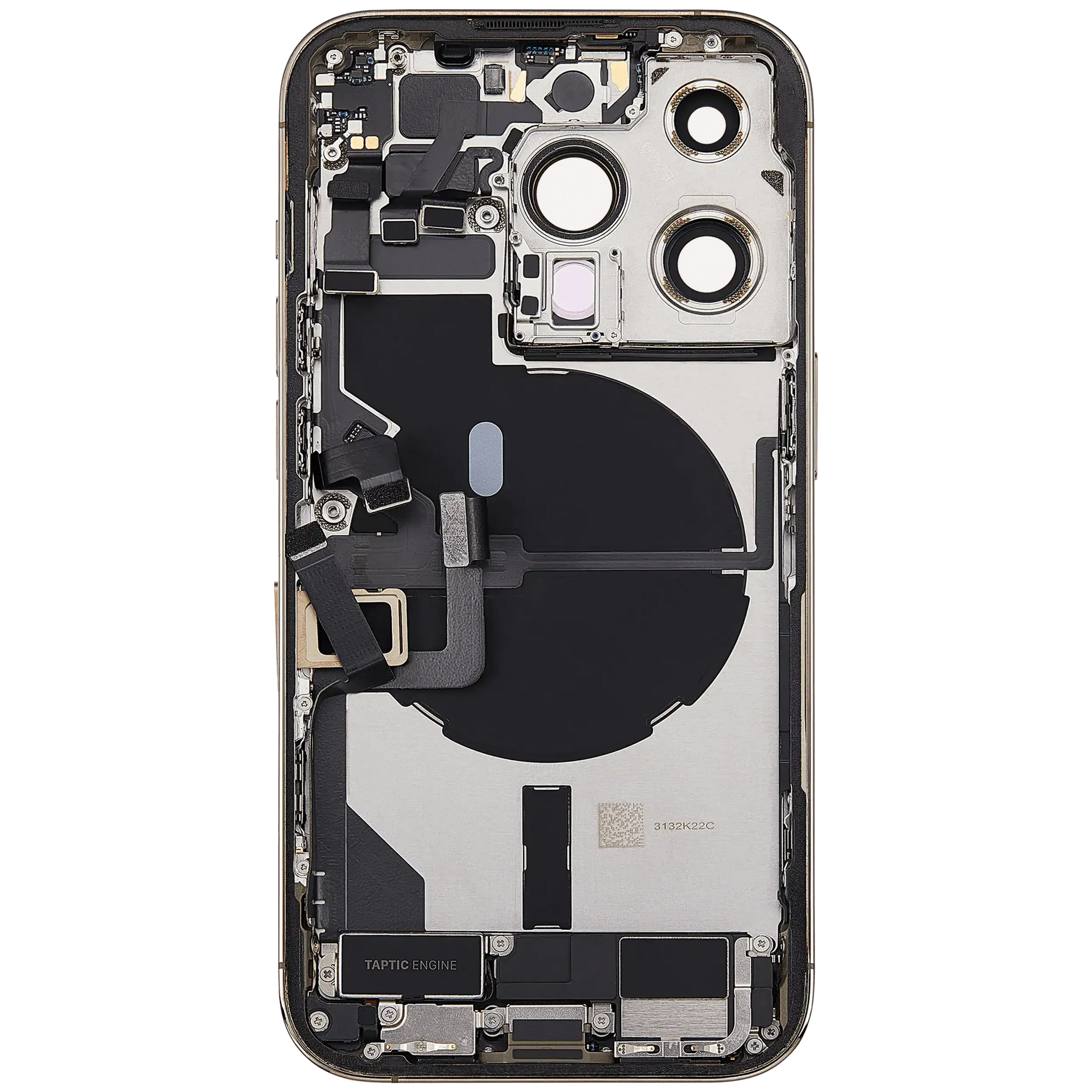 Back Housing W/ Charging Port Flex & Small Parts For iPhone 14 Pro (EU / Global Version) (Pull) (Gold)