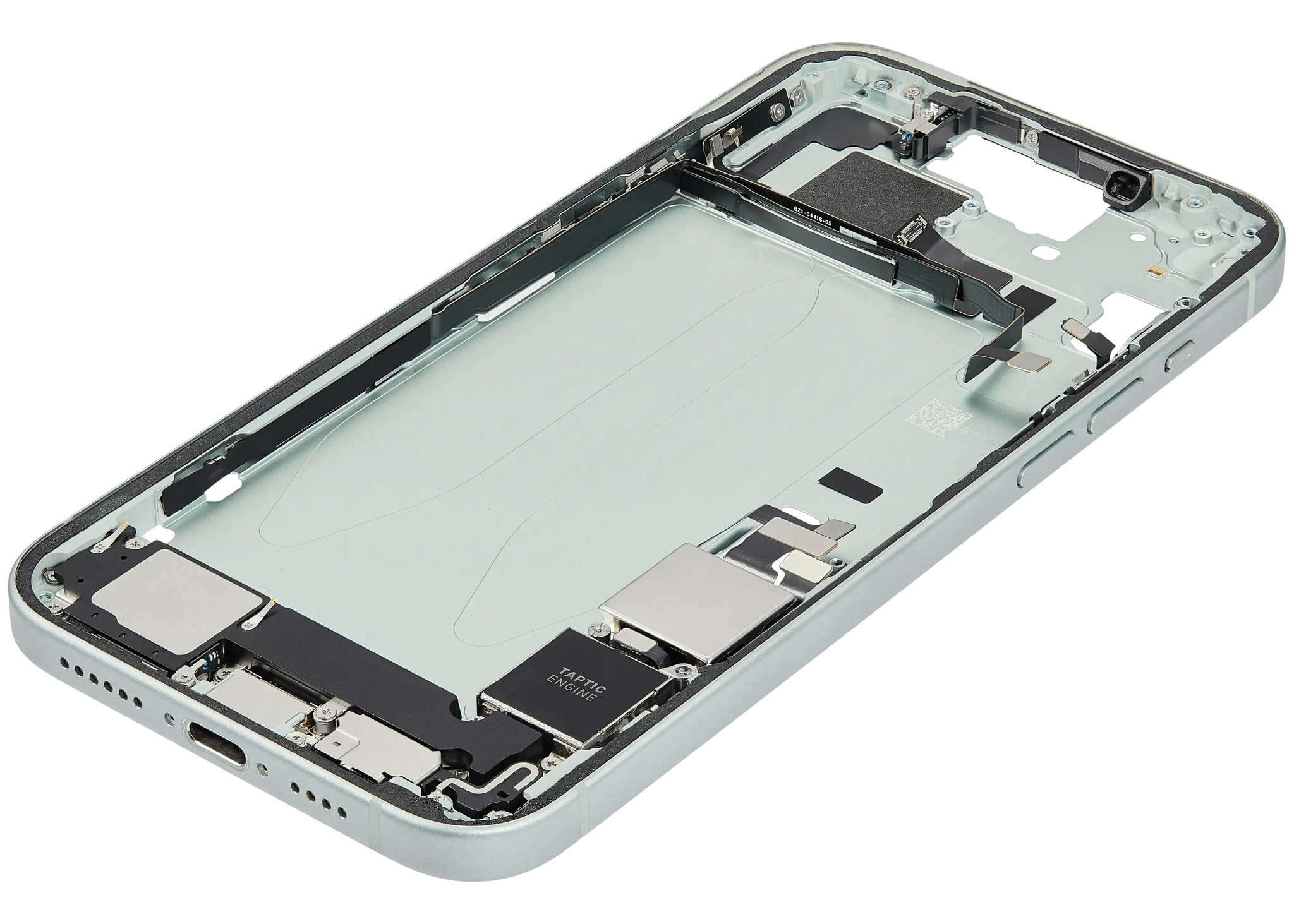 Mid-Frame Housing W/ Charging Port Flex & Small Parts For iPhone 15 Plus (US Version) (Pull) (Green)