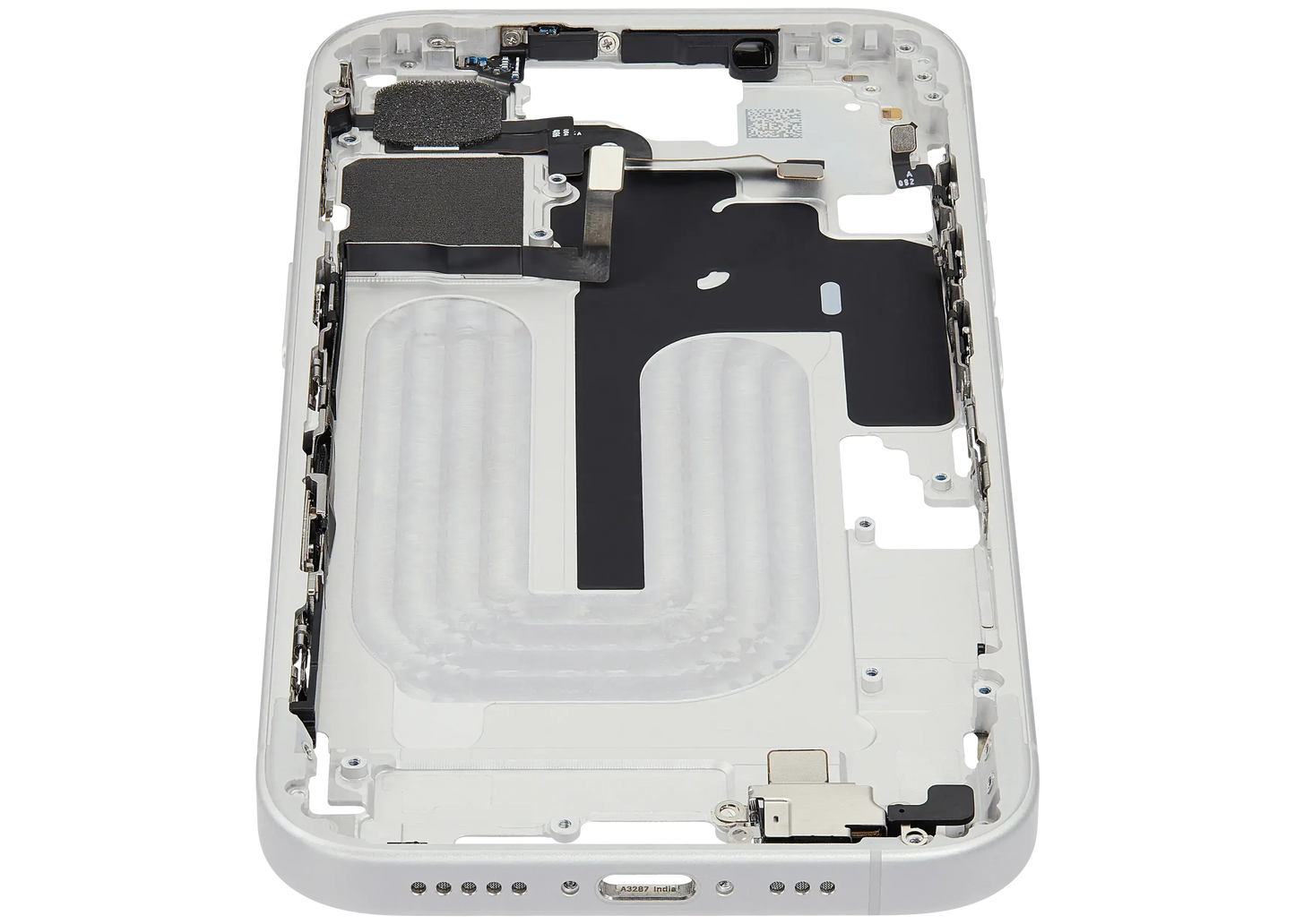 Mid-Frame Housing W/ Small Parts For iPhone 16 (EU / Global Version) (Pull) (White)