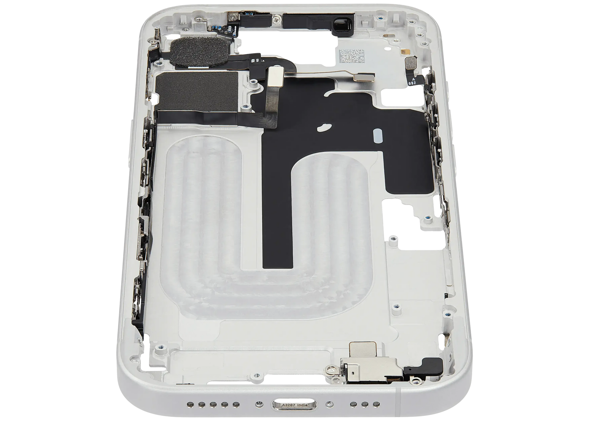 Mid-Frame Housing W/ Small Parts For iPhone 16 (EU / Global Version) (Pull) (White)