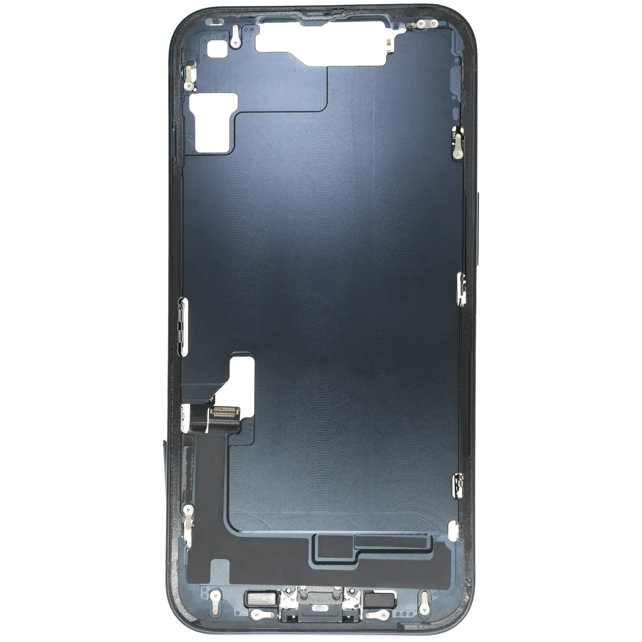 Mid-Frame Housing W/ Charging Port Flex & Small Parts For iPhone 14 (EU / Global Version) (Pull) (Midnight)