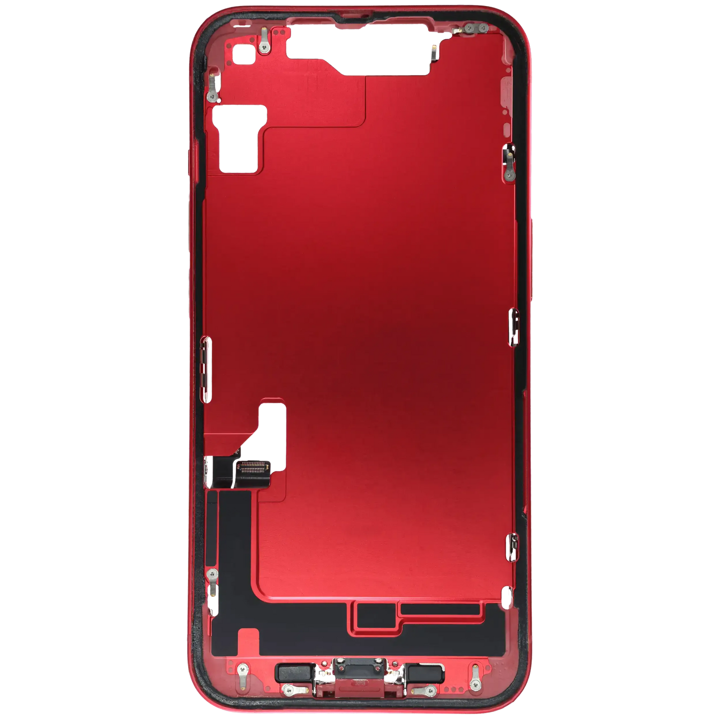 Mid-Frame Housing W/ Charging Port Flex & Small Parts For iPhone 14 (EU / Global Version) (Pull) (Red)