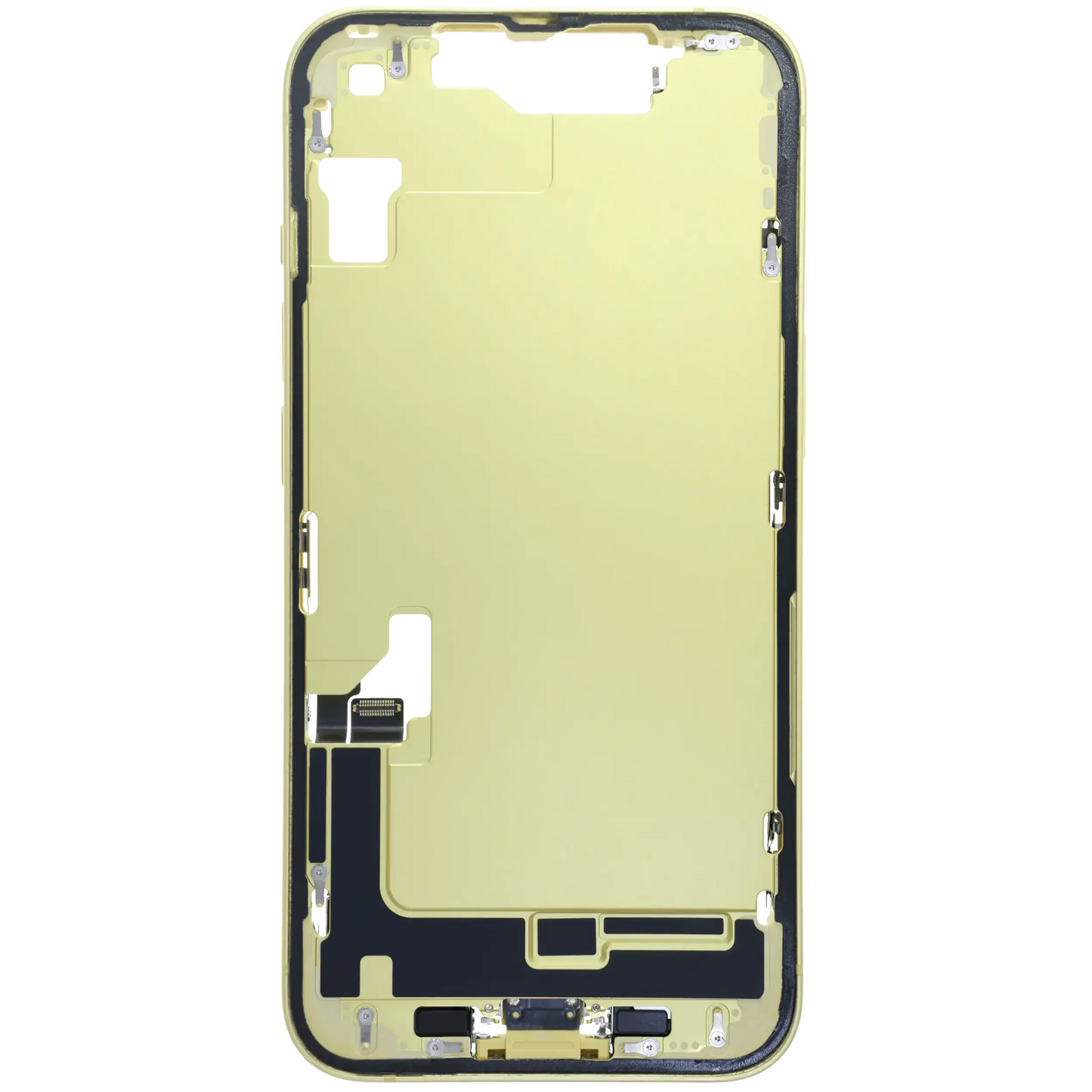 Mid-Frame Housing W/ Charging Port Flex & Small Parts For iPhone 14 (EU / Global Version) (Pull) (Yellow)